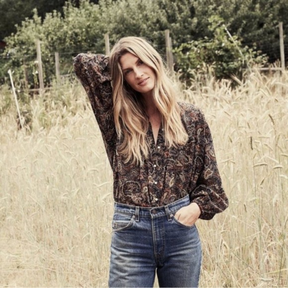 DÔEN fall 2018 Anita paisley Jane blouse Size M